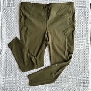Lululemon Fast and Free High-Rise Tight 28” Women’s 20 Military Olive Green